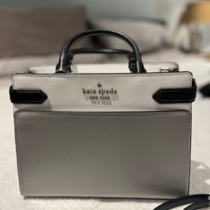 Brand new WOT Kate Spade grey and white purse